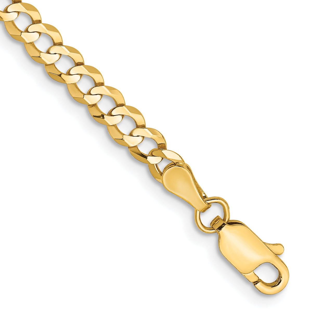 10K 3.7mm Lightweight Flat Cuban Chain-10LCB100-9