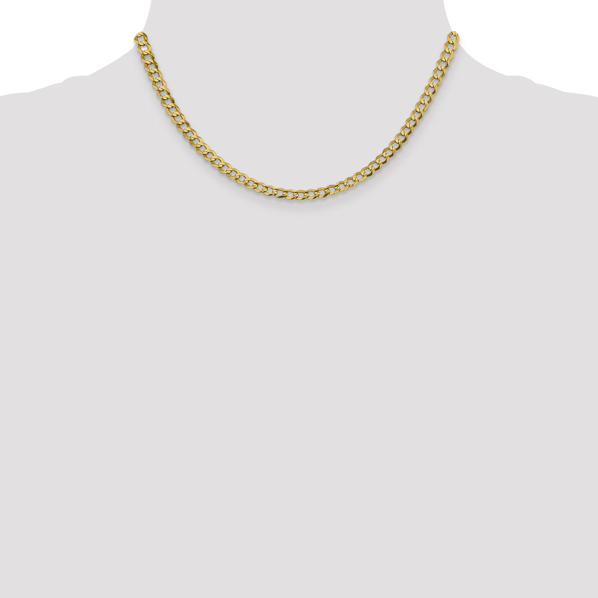 10K 4.7mm Lightweight Flat Cuban Chain-10LCB120-16