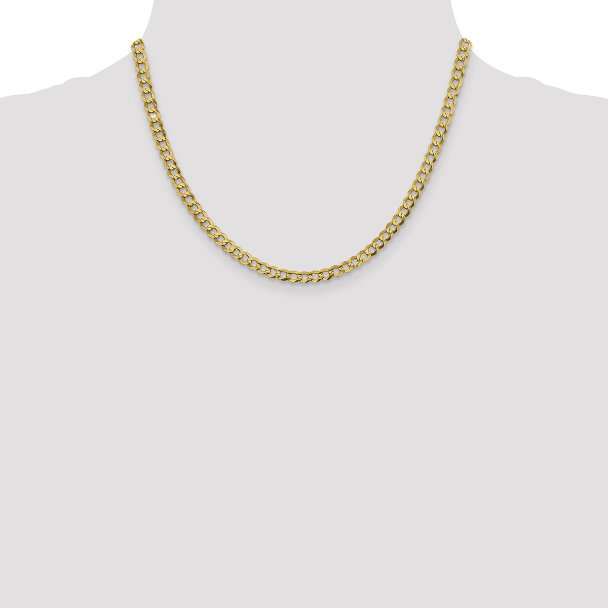 10K 4.7mm Lightweight Flat Cuban Chain-10LCB120-18