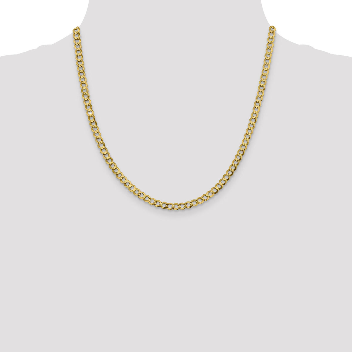 10K 4.7mm Lightweight Flat Cuban Chain-10LCB120-20