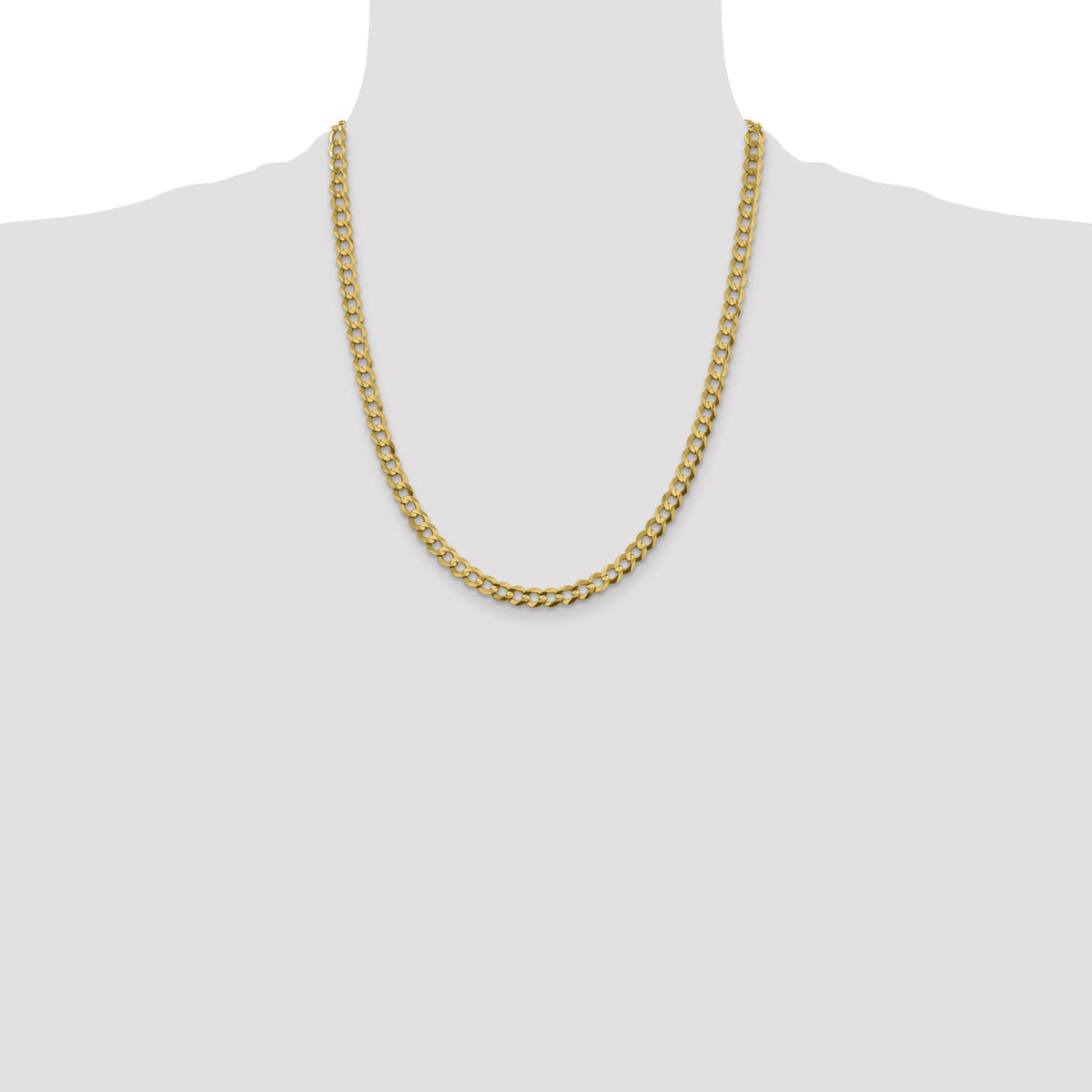 10K 5.9mm Lightweight Flat Cuban Chain-10LCB150-22