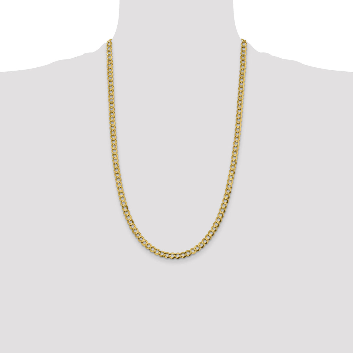 10K 5.9mm Lightweight Flat Cuban Chain-10LCB150-26