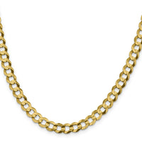 10K 7.2mm Lightweight Flat Cuban Chain-10LCB180-20
