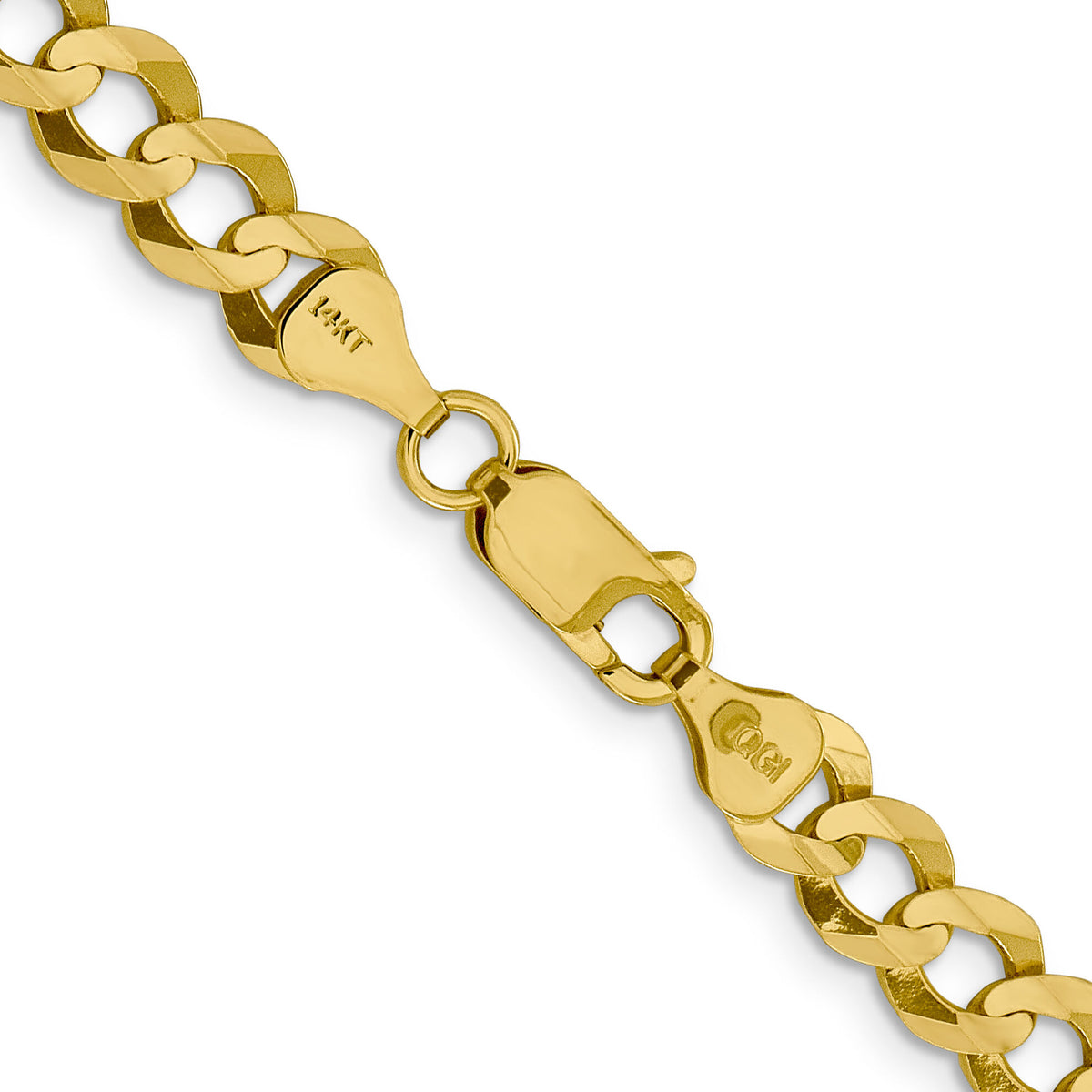 10K 7.2mm Lightweight Flat Cuban Chain-10LCB180-20