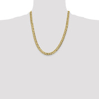 10K 7.2mm Lightweight Flat Cuban Chain-10LCB180-22