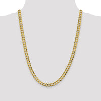 10K 7.2mm Lightweight Flat Cuban Chain-10LCB180-24