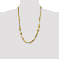 10K 7.2mm Lightweight Flat Cuban Chain-10LCB180-26