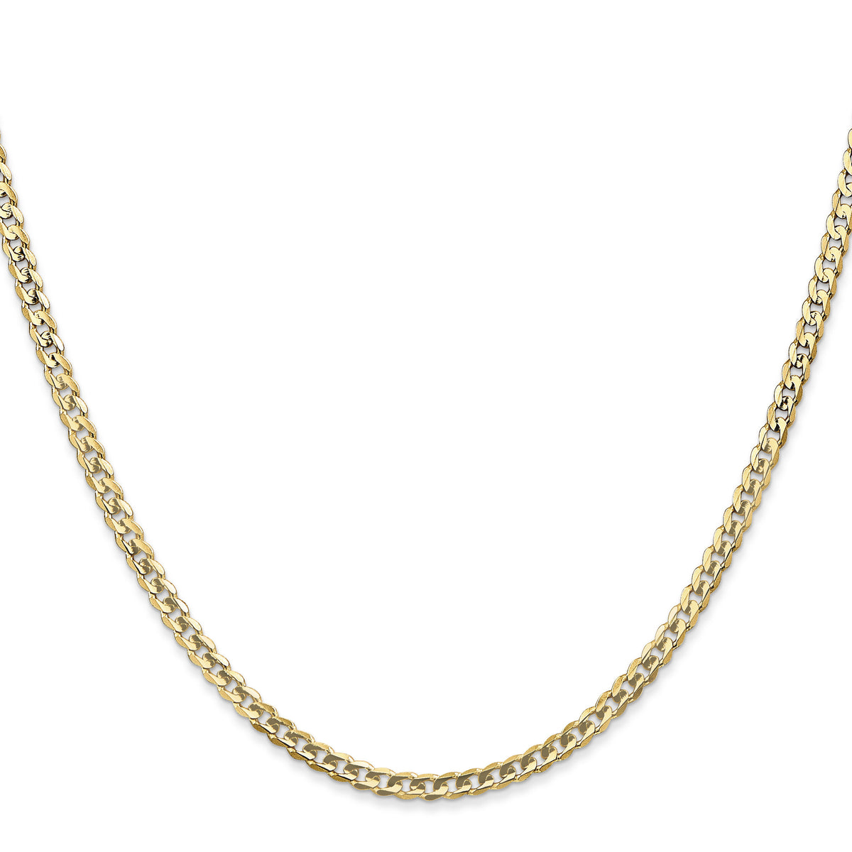10K 3mm Open Concave Curb Chain 10K-10LCR080-24