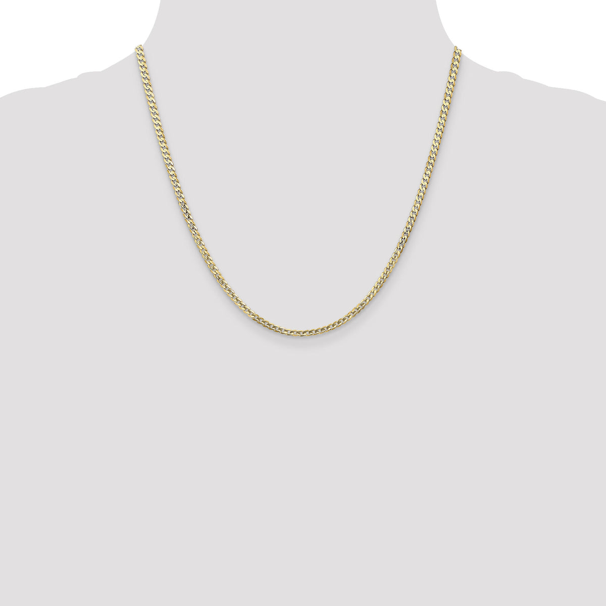 10K 3mm Open Concave Curb Chain 10K-10LCR080-20
