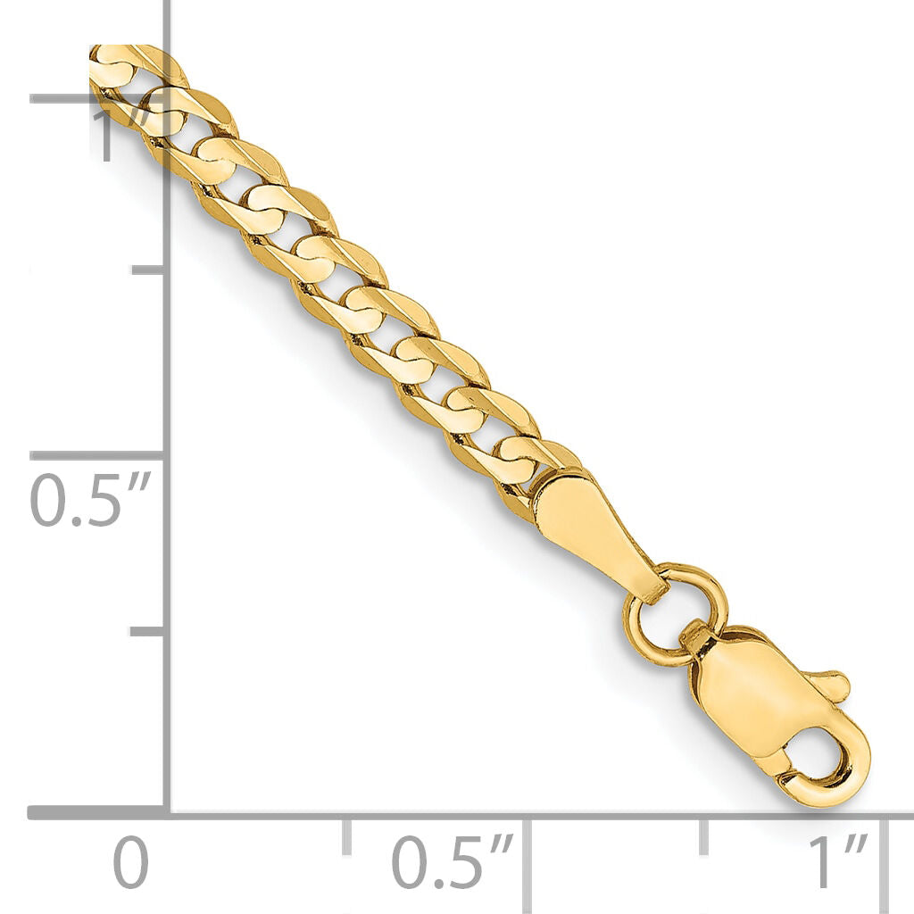 10K 3mm Open Concave Curb Chain 10K-10LCR080-7