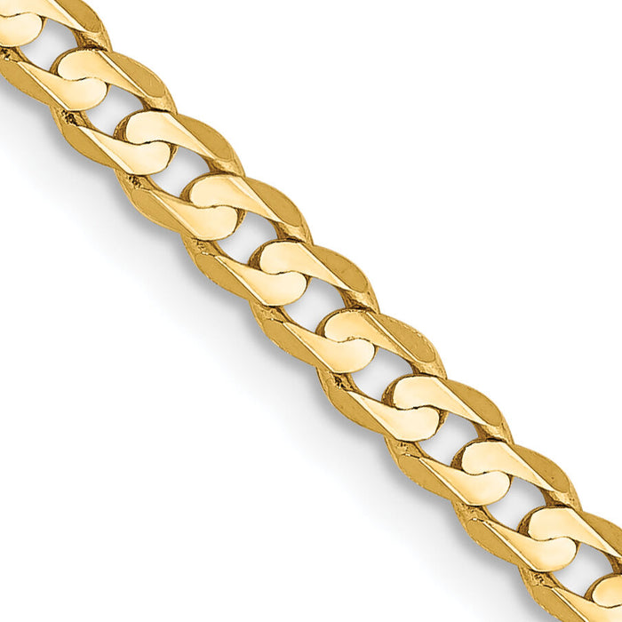 10K 3mm Open Concave Curb Chain 10K-10LCR080-24