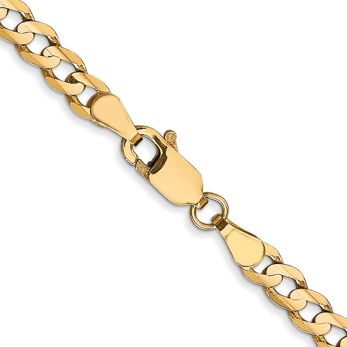 10K 3.8mm Open Concave Curb Chain 10K-10LCR100-16