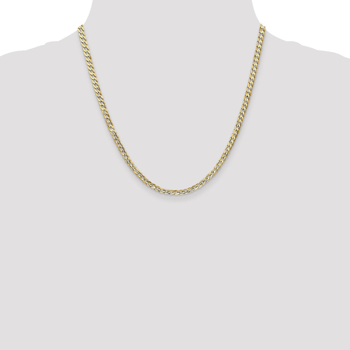 10K 3.8mm Open Concave Curb Chain 10K-10LCR100-20