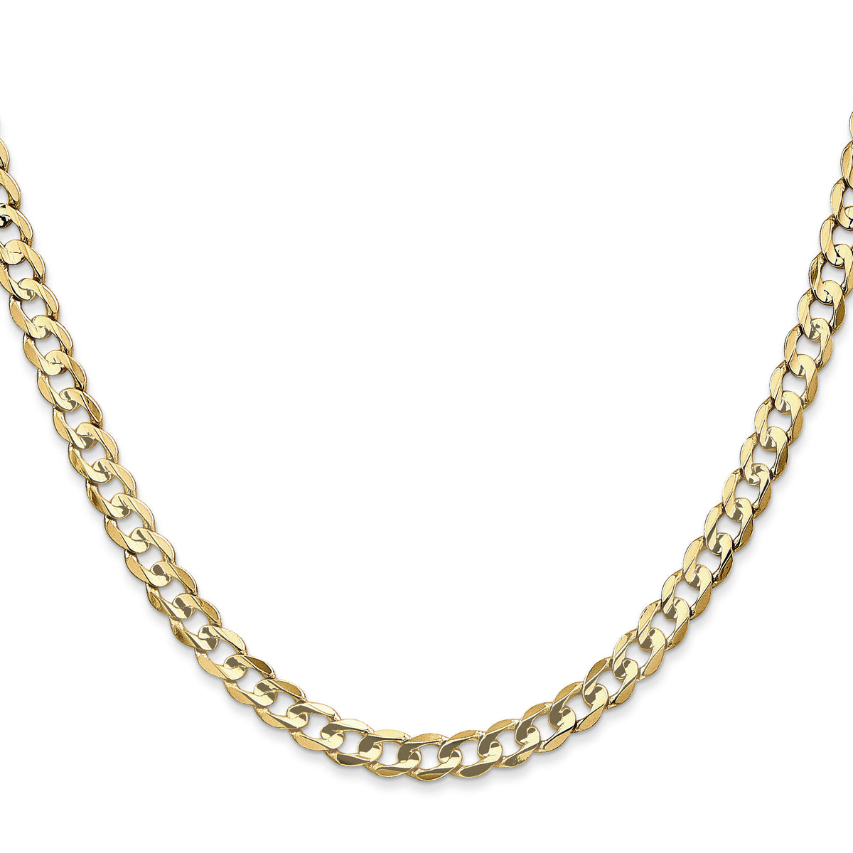 10K 4.5mm Open Concave Curb Chain 10K-10LCR120-28