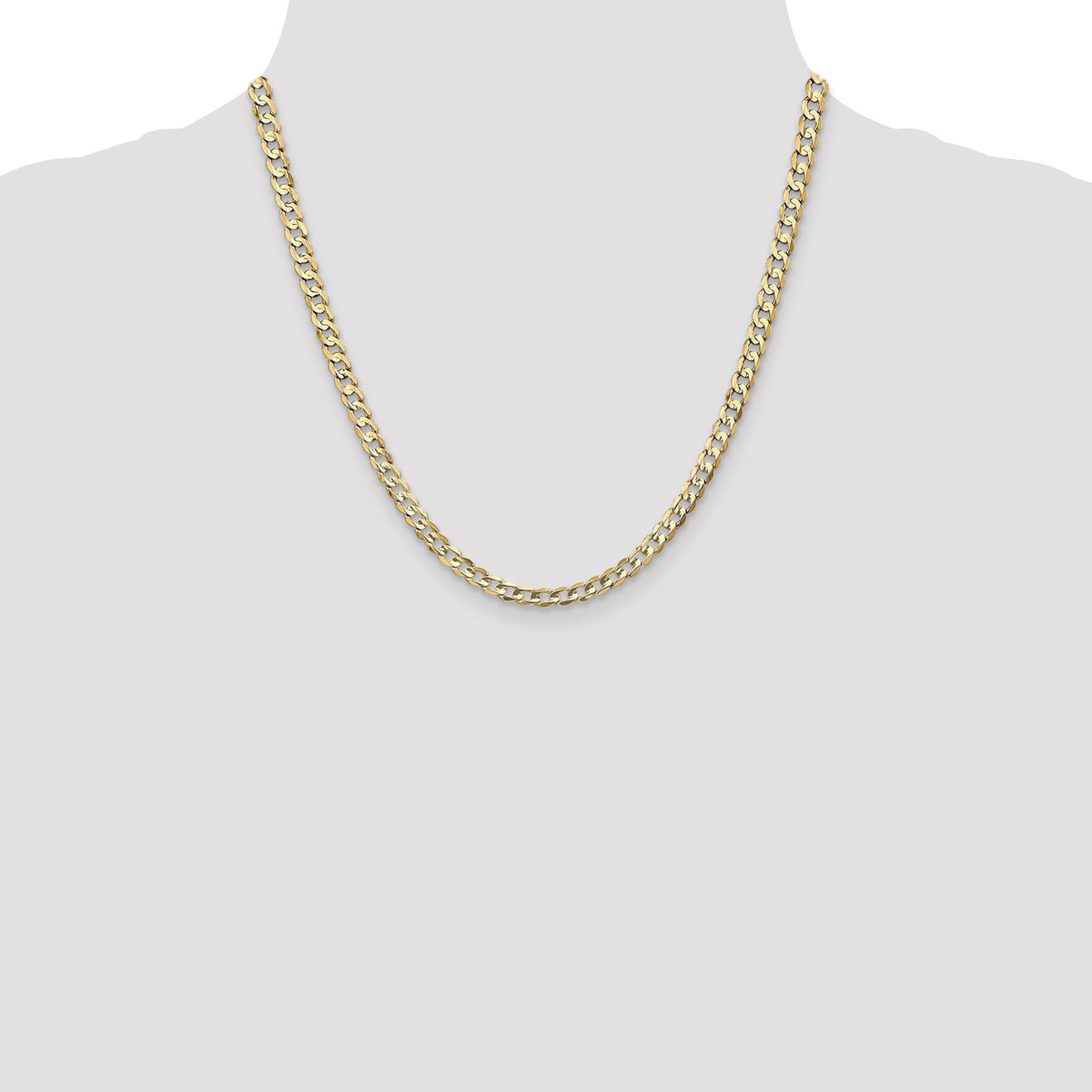 10K 4.5mm Open Concave Curb Chain 10K-10LCR120-20