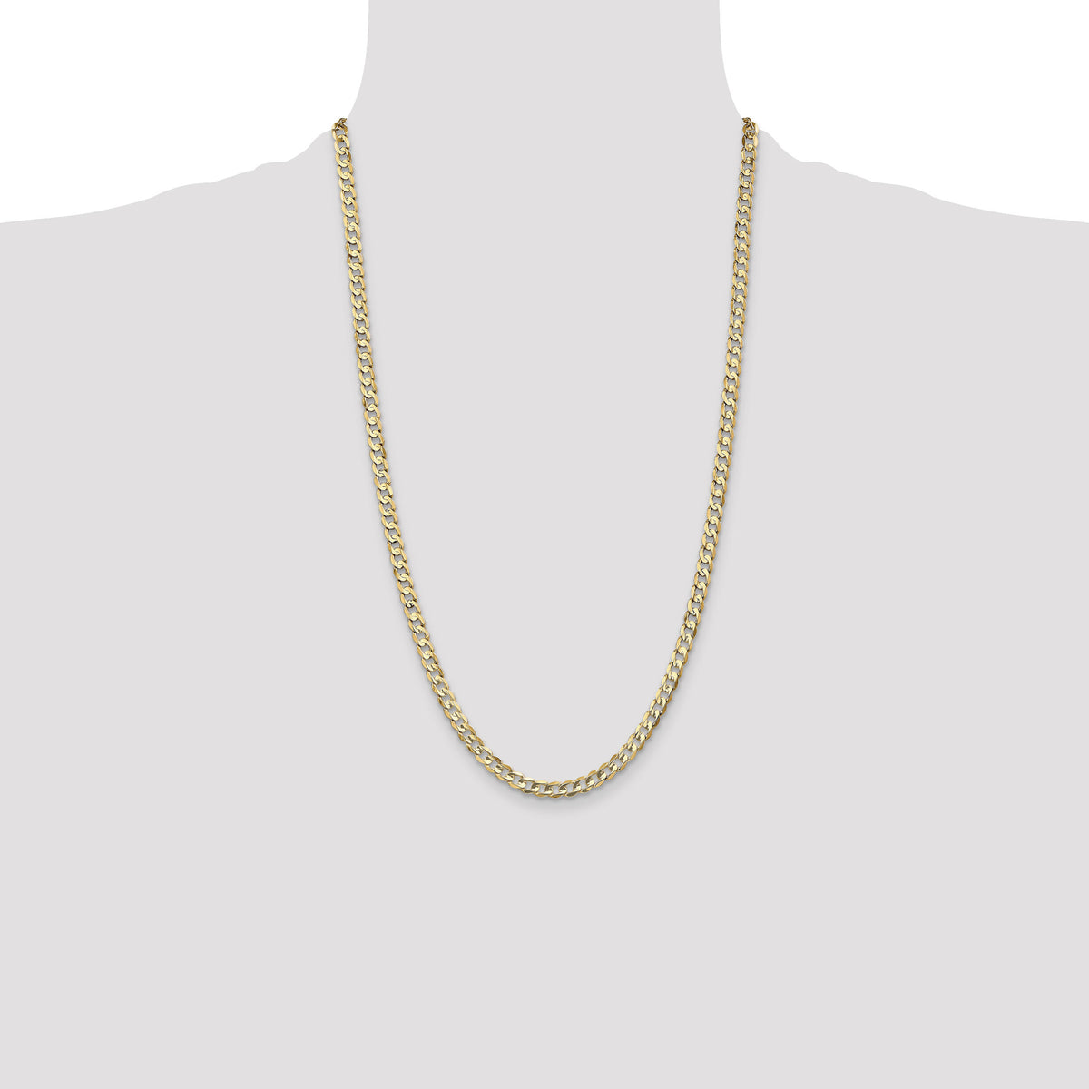 10K 4.5mm Open Concave Curb Chain 10K-10LCR120-26