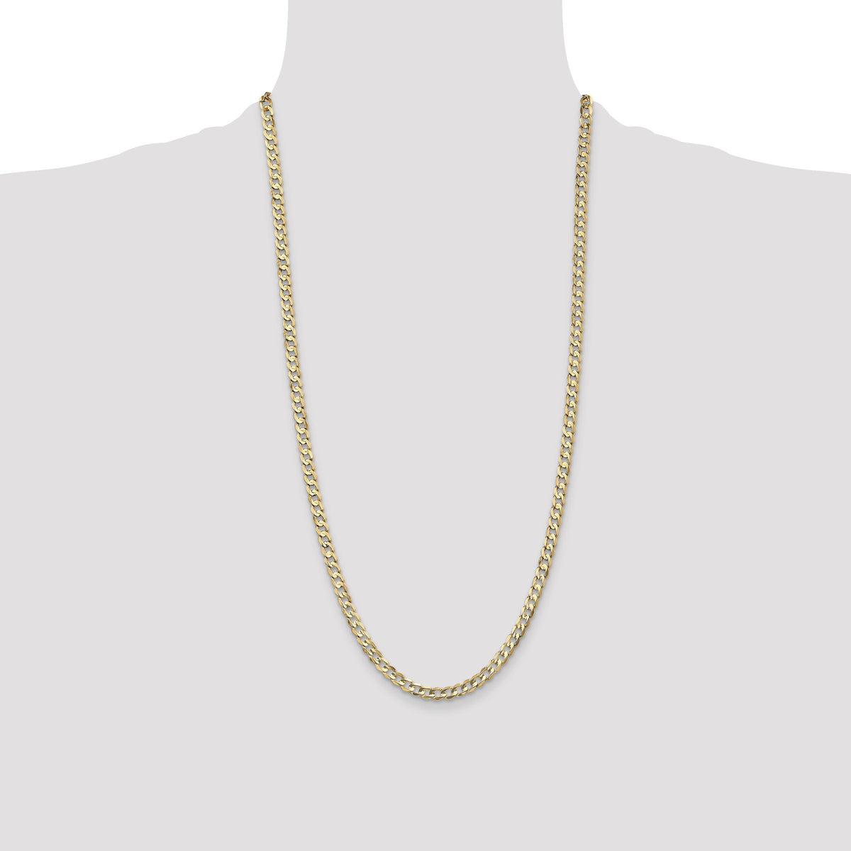 10K 4.5mm Open Concave Curb Chain 10K-10LCR120-28