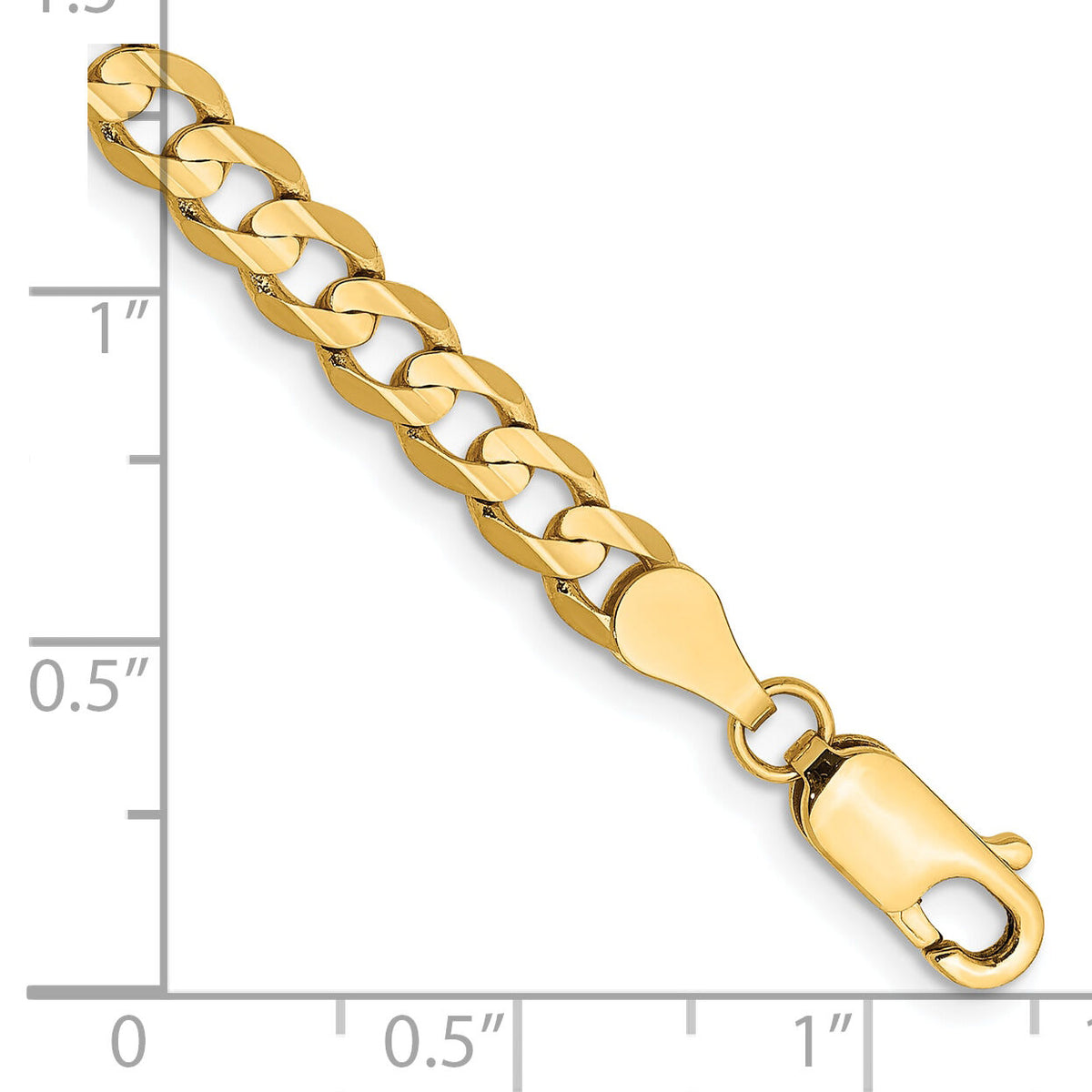 10K 4.5mm Open Concave Curb Chain 10K-10LCR120-7