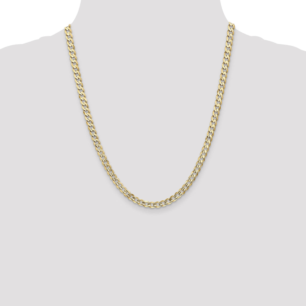 10K 5.25mm Open Concave Curb Chain 10K-10LCR140-22