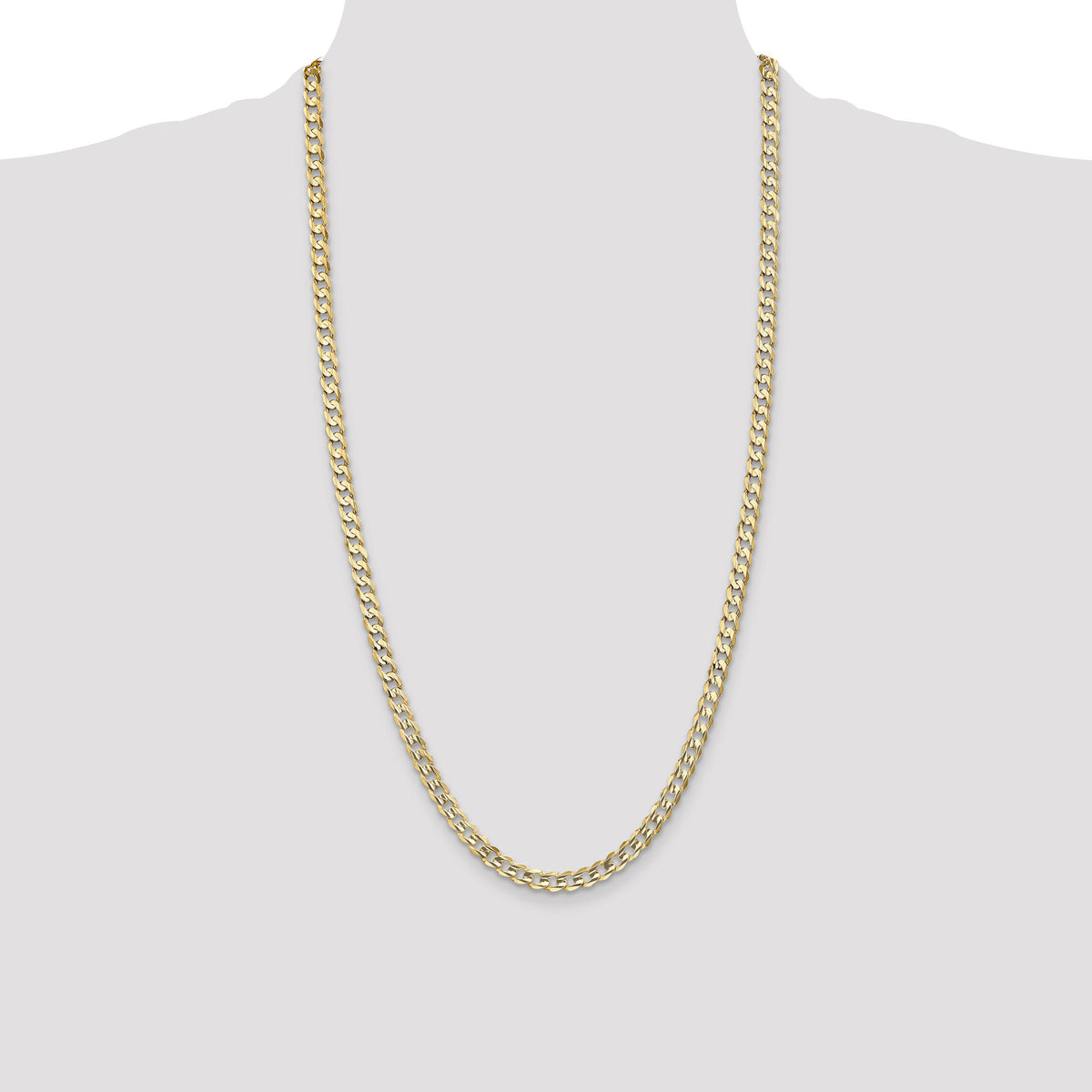 10K 5.25mm Open Concave Curb Chain 10K-10LCR140-28