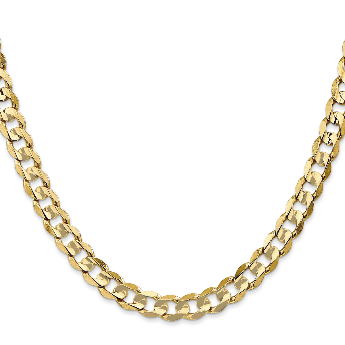 10K 6.75mm Open Concave Curb Chain 10K-10LCR180-28