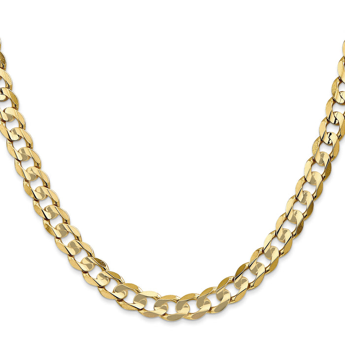 10K 6.75mm Open Concave Curb Chain 10K-10LCR180-28