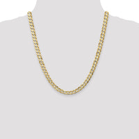 10K 6.75mm Open Concave Curb Chain 10K-10LCR180-22