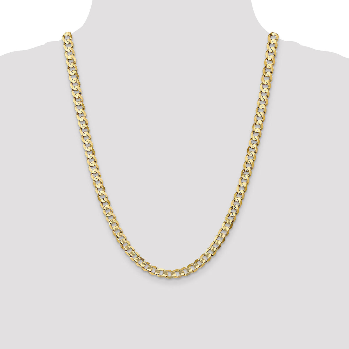 10K 6.75mm Open Concave Curb Chain 10K-10LCR180-24