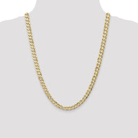 10K 6.75mm Open Concave Curb Chain 10K-10LCR180-24
