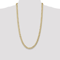 10K 6.75mm Open Concave Curb Chain 10K-10LCR180-28