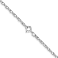 14K White Gold 1.35mm Carded Cable Rope Chain-10RW-18
