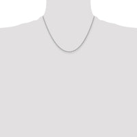 14K White Gold 1.35mm Carded Cable Rope Chain-10RW-18