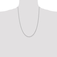 14K White Gold 1.35mm Carded Cable Rope Chain-10RW-24