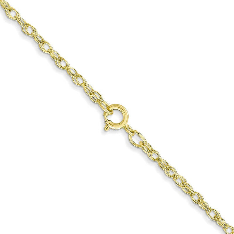 14K 16 inch Carded 1.35mm Cable Rope with Spring Ring Clasp Chain-10RY-16