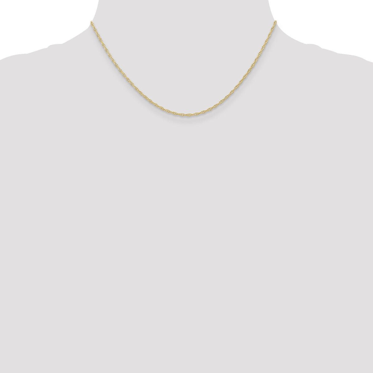 14K 1.35mm Carded Cable Rope Chain-10RY-16