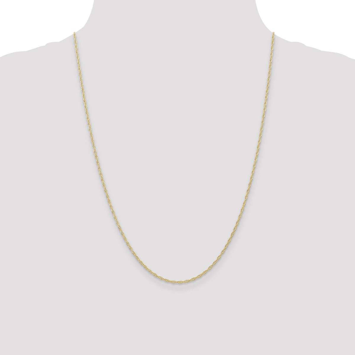 14K 1.35mm Carded Cable Rope Chain-10RY-24