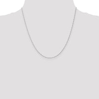 14k White Gold 1mm Carded Singapore Chain-10SW-20