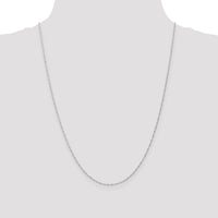 14k White Gold 1mm Carded Singapore Chain-10SW-24