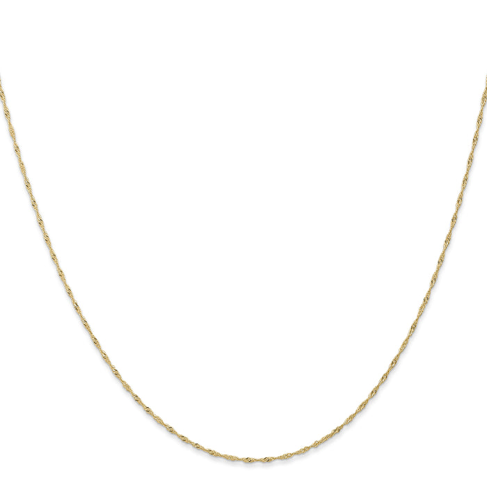 14k 1mm Carded Singapore Chain-10SY-18