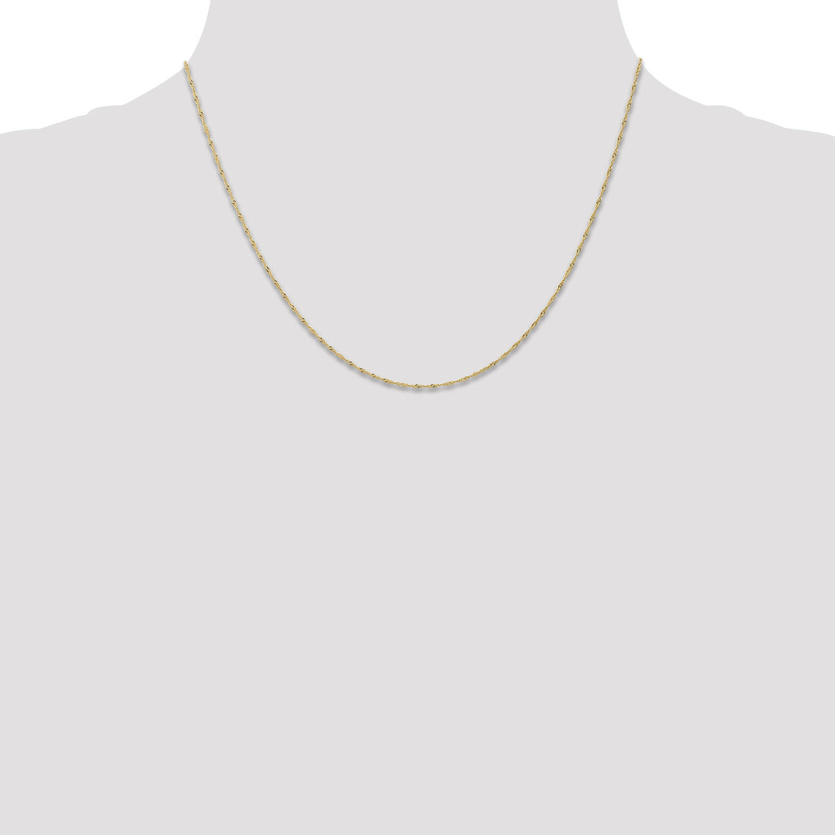 14k 1mm Carded Singapore Chain-10SY-18