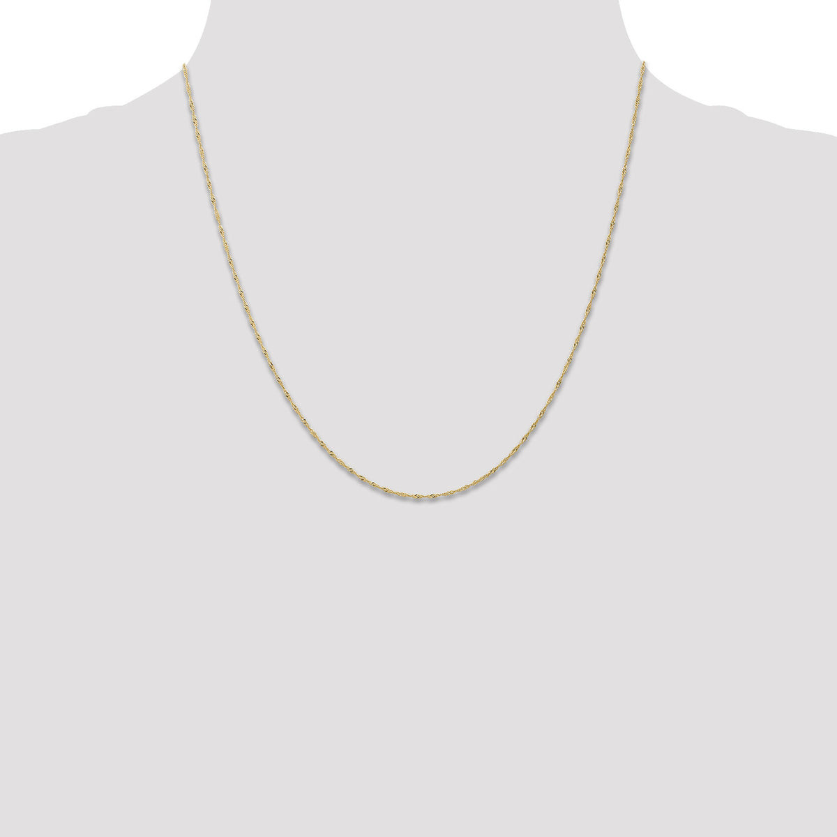 14k 1mm Carded Singapore Chain-10SY-20