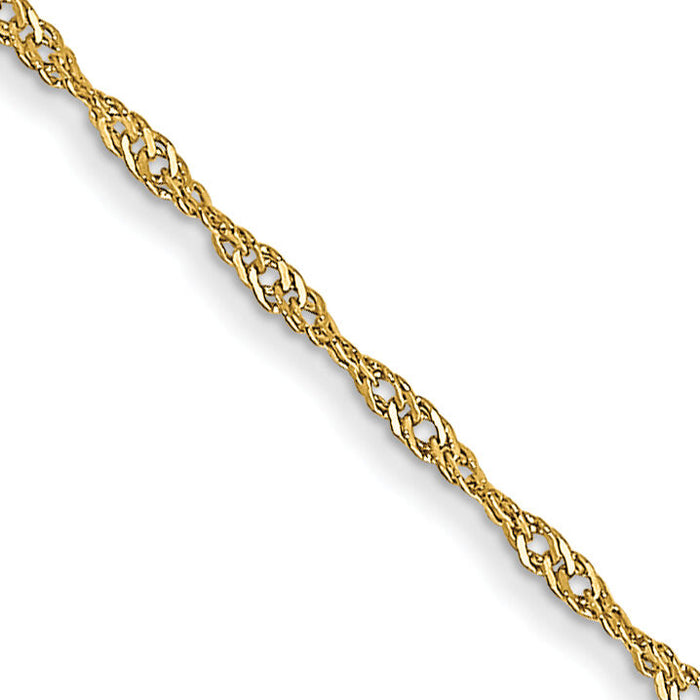 14k 1mm Carded Singapore Chain-10SY-20