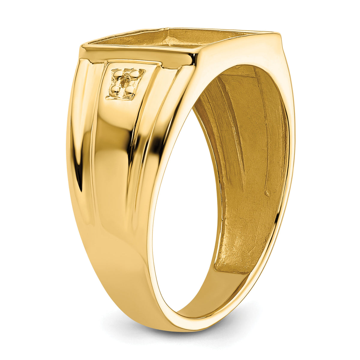 10k Gents Polished Ring Mounting-10X156B