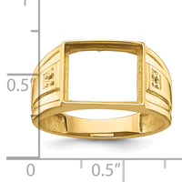 10k Gents Polished Ring Mounting-10X156B