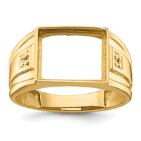 10k Gents Polished Ring Mounting-10X156B
