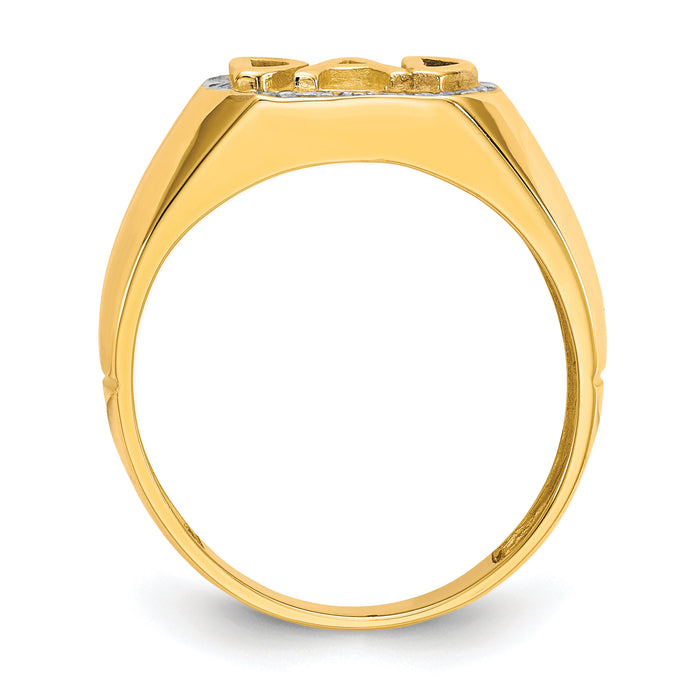 10k Men's Diamond DAD Ring-10X164