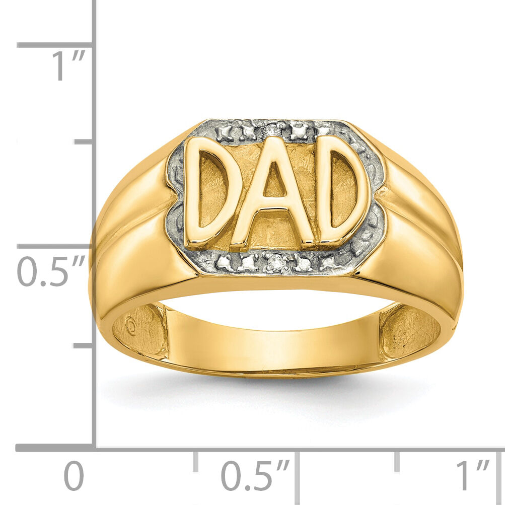 10k Men's Diamond DAD Ring-10X164