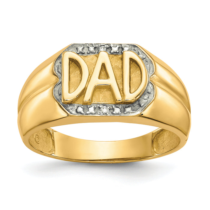10k Men's Diamond DAD Ring-10X164