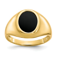 10k Onyx Mens Ring-10X21