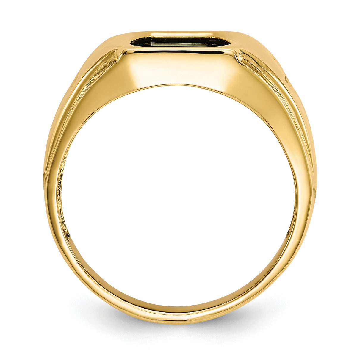 10k Onyx & .01ct Diamond Mens Cross Ring-10X32